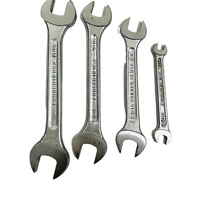 Vintage set of 4 Companion double open-end wrenches SAE sizes forged in USA