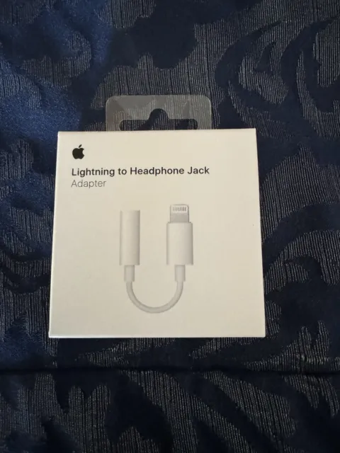 Genuine Apple Lightning to 3.5mm Headphone Jack Adapter MMX62AM/A - New