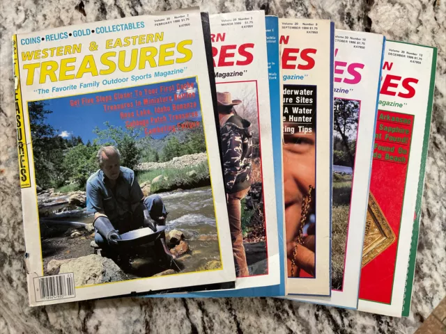 Western & Eastern Treasures Magazines 1986 Mar, Sept, Oct, Dec ￼plus Feb. cover