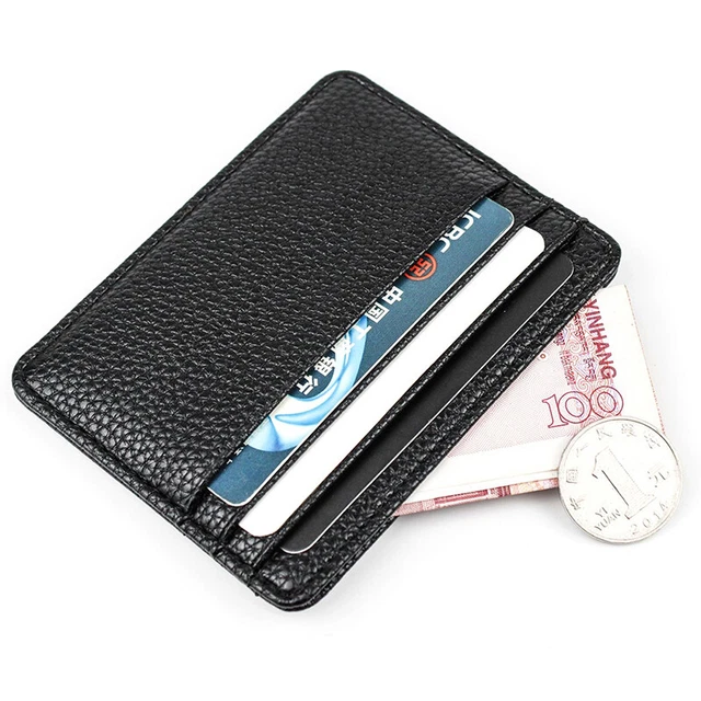 Portacarta d'identità in pelle di mucca pu colore caramelle banca carta di credito confezione regalo multi S*/t