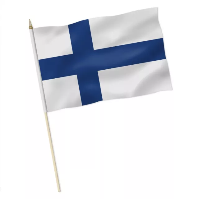 Finnland Flagge, Stockfahne, Flagge Fahnen 30x45 cm