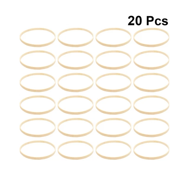 20 Pcs Hoop-Ring Aus Holz Makramee-Ringe DIY & Handwerk Weihnachten