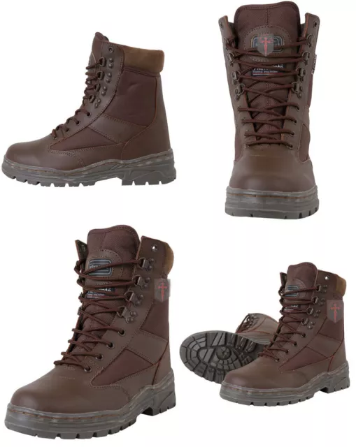 Military Half Leather Army Combat Patrol Boot Brown Tactical All Sizes New Cadet