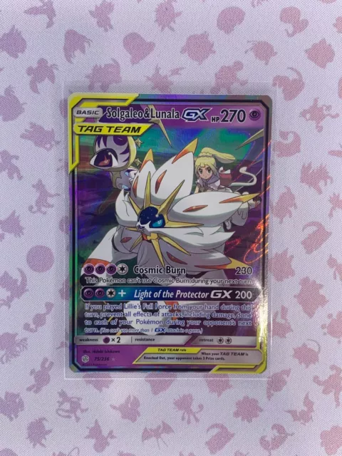 Carta de pokémon TCG- Solgaleo e Lunala-GX (75/236) carta pokémon