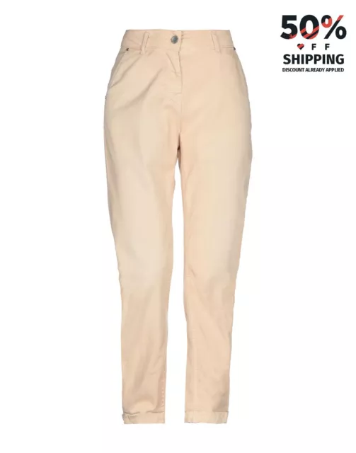 RRP €145 TWIN-SET SIMONA BARBIERI Gabardine Trousers W28 Cropped Made in Italy
