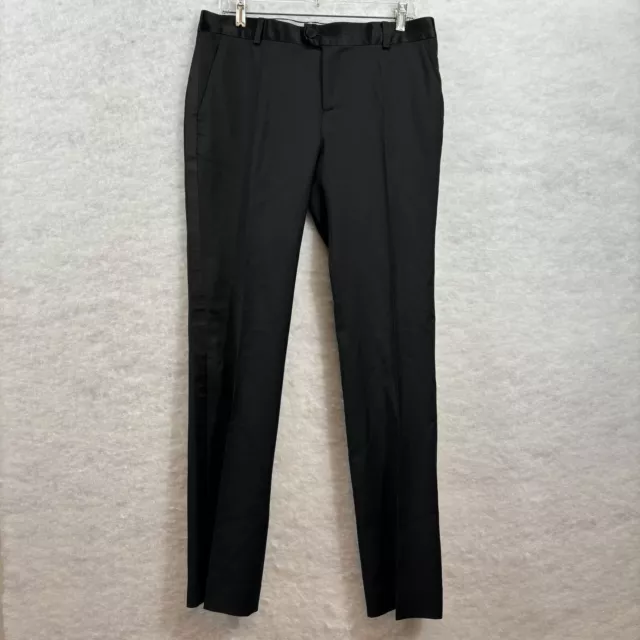 Boy. By Band Of Outsiders Tuxedo Style Pants Wool Satin Trim Black Size 3