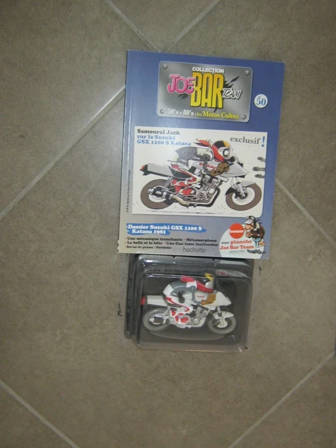 FIGURINE MOTO JOE Bar 50 Samourai Jack sur la Suzuki GSX 1100 S Katana