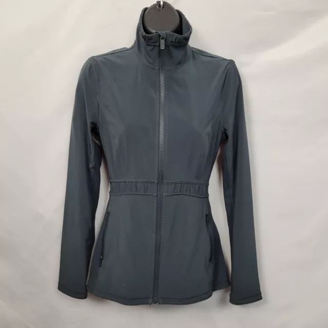 LULULEMON Navy Blue Gray Full Zip Collared Activewear Jacket