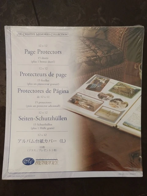 Juego de protectores de página Creative Memories 12x12 sellado de 15+1 estilo antiguo 2004