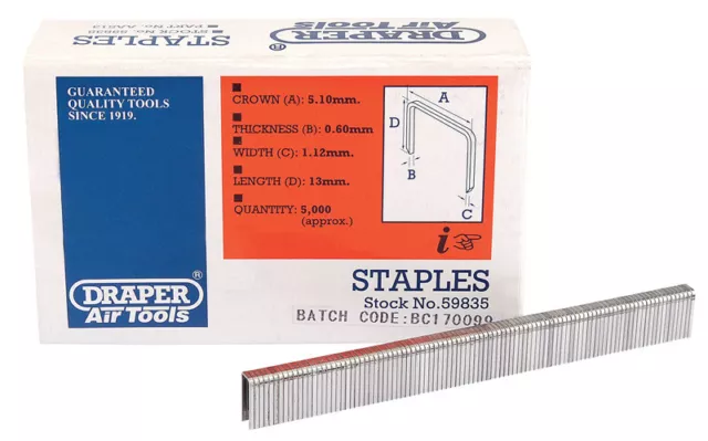 Draper 13mm Staples (5000) 59835