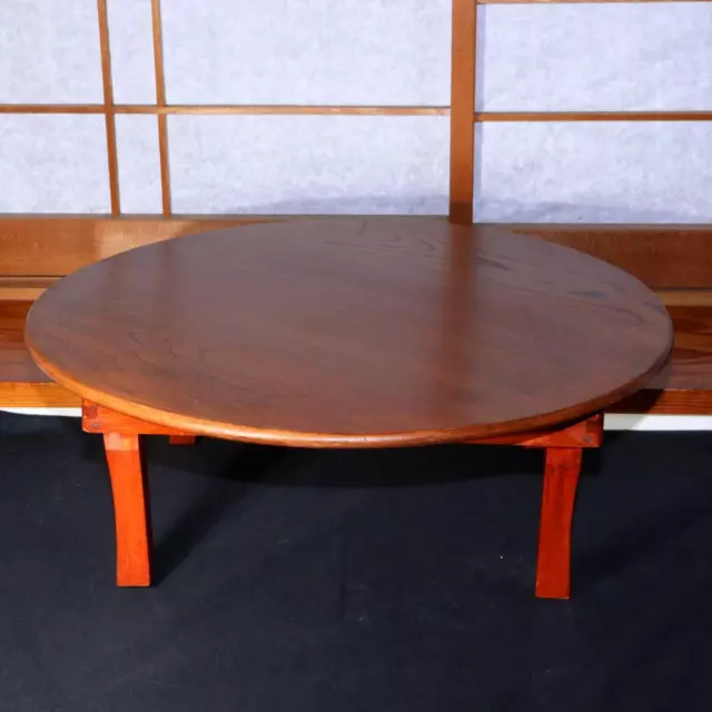 Japanese wooden Foldable Chabudai Low Dining round Table Chabudai WO285