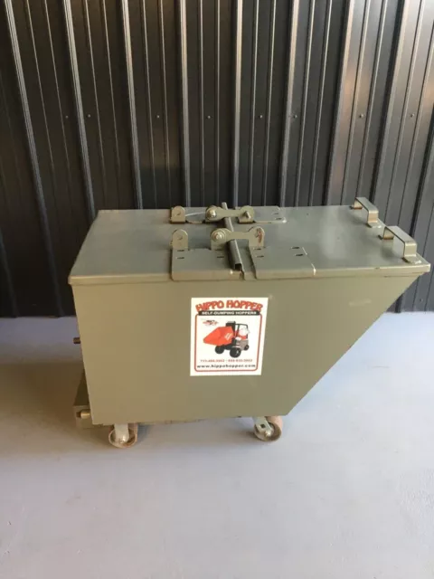 Hopper-Hippo Hopper, Self dumping hopper on casters