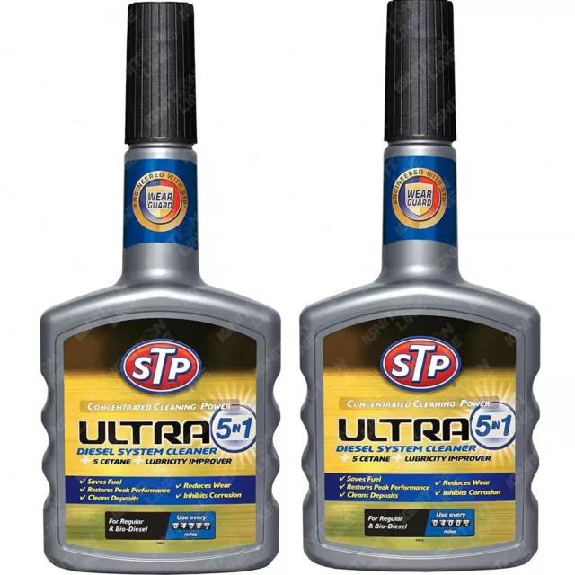 2 x STP Concentrated Cleaning Power Ultra Diesel System Cleaner 400ml TH113