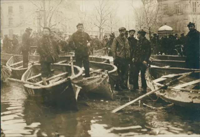 M. Branger, France, Alfortville, Inondations de 1910. Les Marins Dunkerque et le