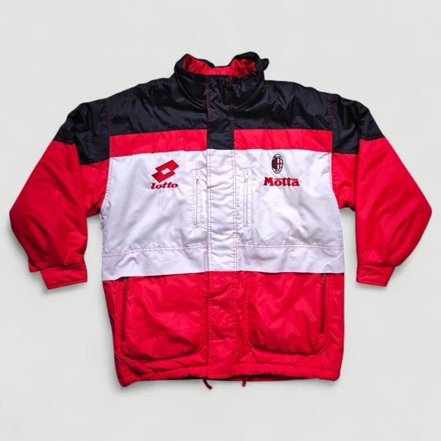 AC MILAN 1993 1994 Lotto Bench Coat Training Jacket Size XS Fits M