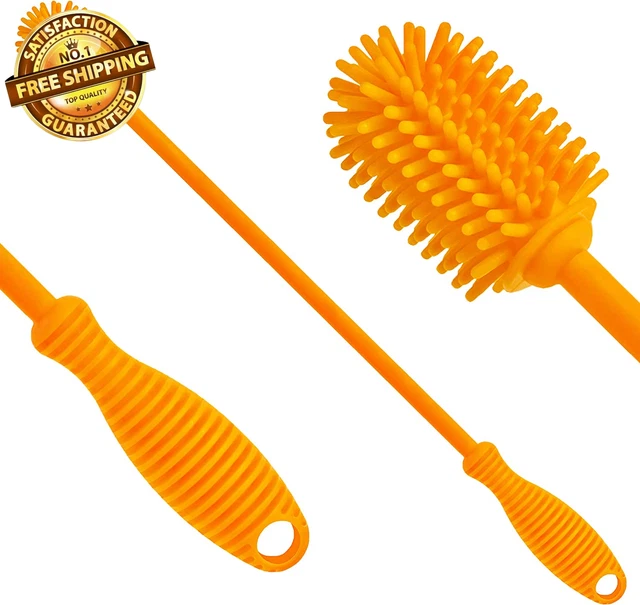 Silicone Bottle Brush | One Brush | 12.5” Bottle Cleaner Brush for Hydroflasks,