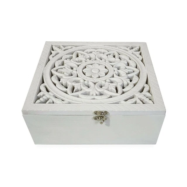 Scatola Decorativa Versa 23 x 10,5 x 23 cm Legno MDF
