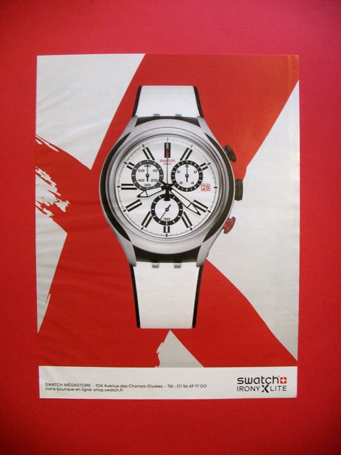 Publicite De Presse Swatch Montre Chrono  Irony Xlite Yys4005  Ad 2015