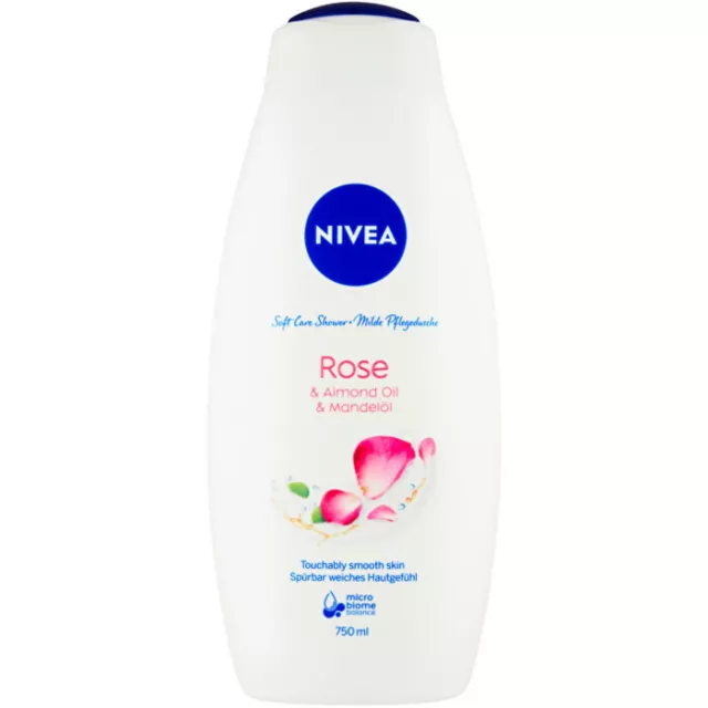 Nivea Gel Doccia Donna Rosa & Latte di Mandorla 750ml