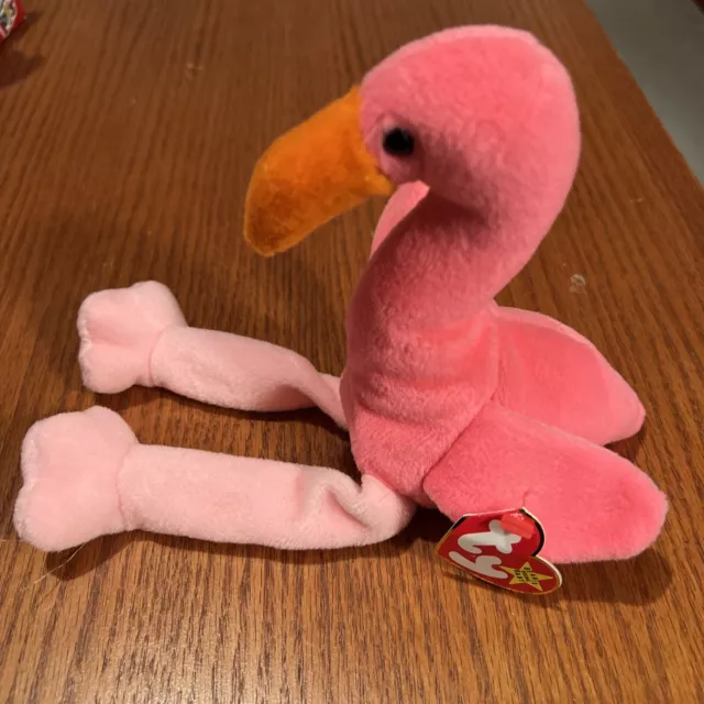 Ty Beanie Babies Pinky the Flamingo Plush Toy