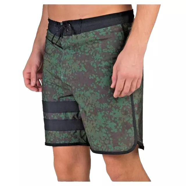 Hurley Phantom Block Party 18" Boardshorts Green Camo Men's Size 32 NWT