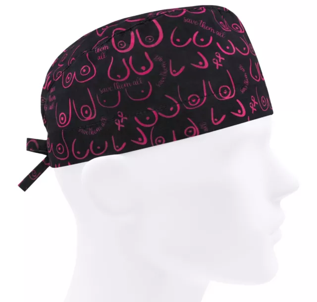 Scrub cap men, surgical hat, nurse cap, scrub caps breast, cancer awareness cap