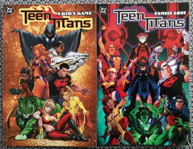 Comics : Teen Titans A Kid's Game + Family Lost V.O. Import Canada 1st Print