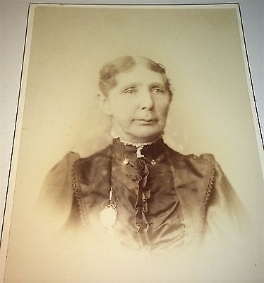 Antique Victorian Western American Fashion Old Woman, San Jose, CA Cabinet Photo