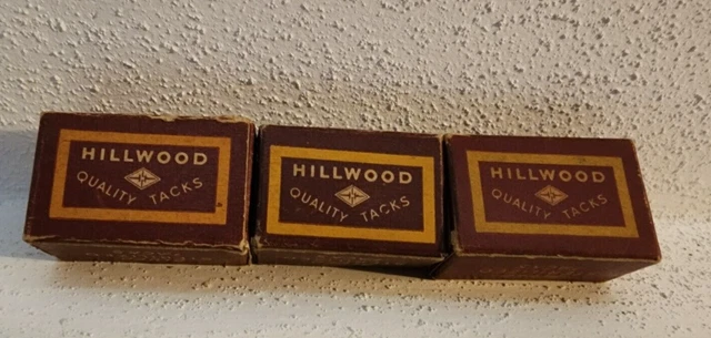 3 Vintage Box Cleveland Hillwood Quality Tacks