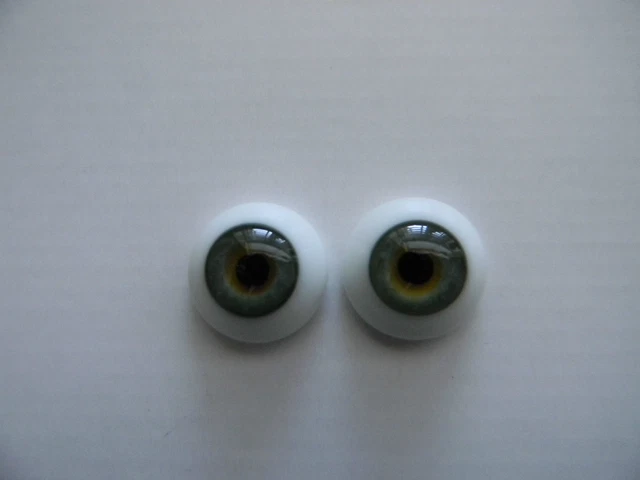 Reborn Dolls Real Glass Flat Back Eyes, Green - 18Mm