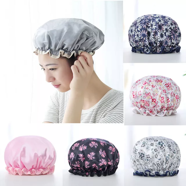 Cappello da bagno elastico per ragazze donna riutilizzabile impermeabile bambini