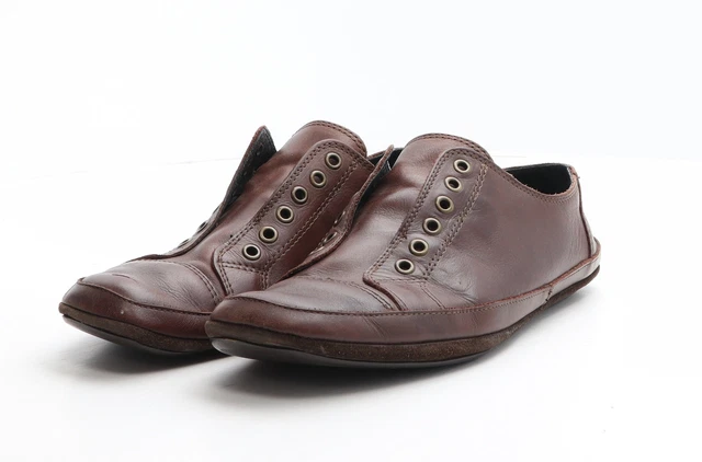 ASK THE MISSUS Mens Brown Leather Slip On Casual UK 10 EU 44 14.50 PicClick UK