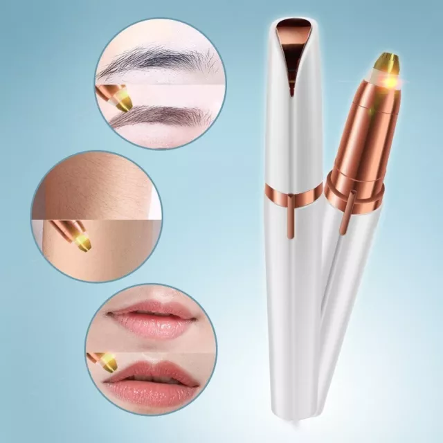 Womens Electric Eyebrow Trimmer Eye Brow Shaper Pencil Face Hair Remover Au 3