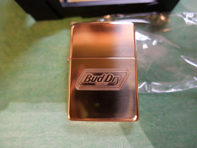 Zippo Budweiser Bud Dry Brass Lighter 1993