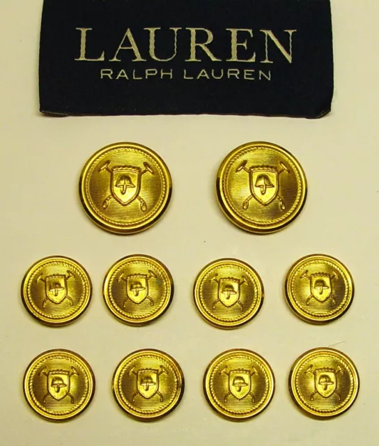 Ralph lauren navy sales blazer replacement gold buttons