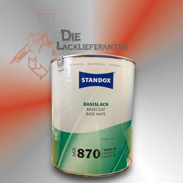 Standox vernice base mix 870 bianca HP 3,5 L