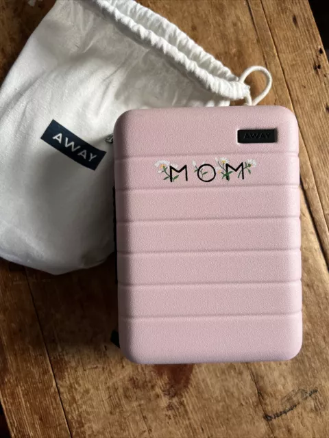 AWAY Travel The Mini Suitcase Travel Case in Blush Pink CUSTOM HAND PAINTED Mom