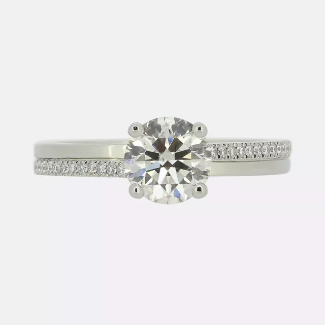 De Beers 1.06ct Forever Diamond Engagement Ring & Band, with