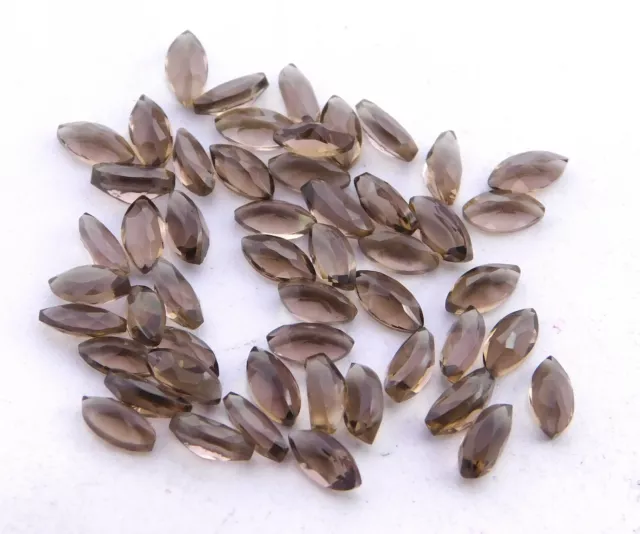 Natural Smoky Quartz Marquise Cut Lot Loose Gemstone 3X6 MM For Jewelry P-1644