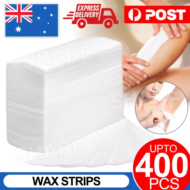 100/200/300/400x Waxing Strips Non Woven 70gsm Cut Wax Papers Precut Disposable