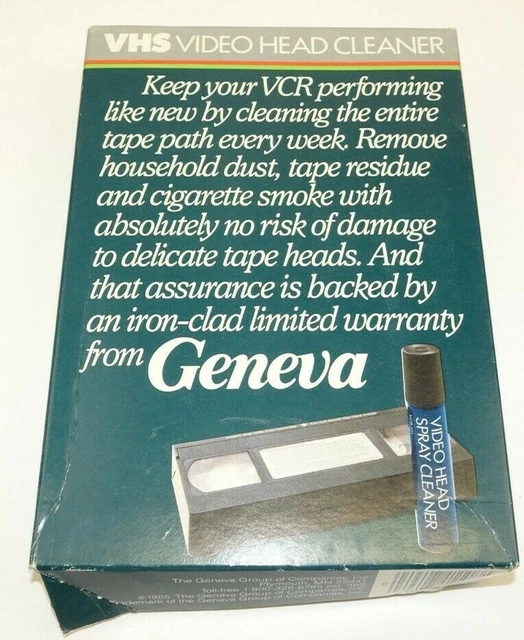 GENEVA VHS VCR Player Recorder Head Cleaner Kit Video £9.28 PicClick UK