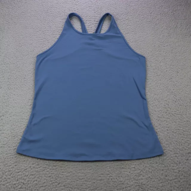 Alo Yoga Top Womens Medium Blue Select Racerback Tank Workout Athletic Logo