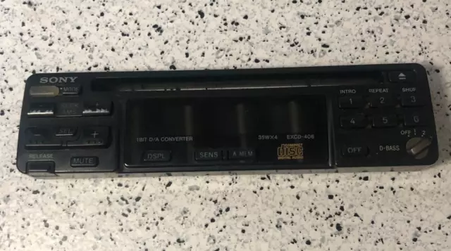 Sony Car Stereo Model EXCD-406 - Faceplate Only- CD Player, Nice Shape!