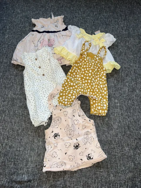 Newborn Baby Girl Clothes Dresses Bundle 0-3 Months Outfits First Size 5 Pieces
