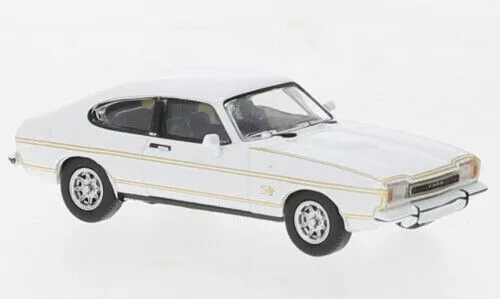 Brekina PCX870644 - 1:87 H0 Ford Capri MK II weiß Dekor 1974 - Neu OVP 2023