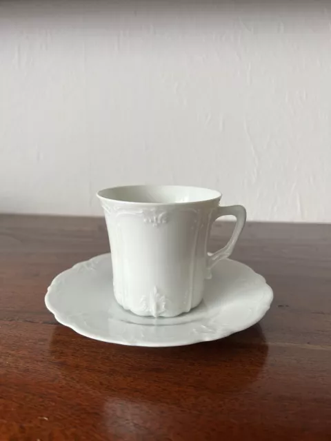 Kaffeetasse und Untertasse Alt Tirschenreuth Baronesse Weiß