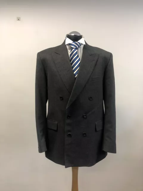 Christian Dior Vintage Suit Jacket/Blazer Grey Double Breasted 42L Mint Cond.
