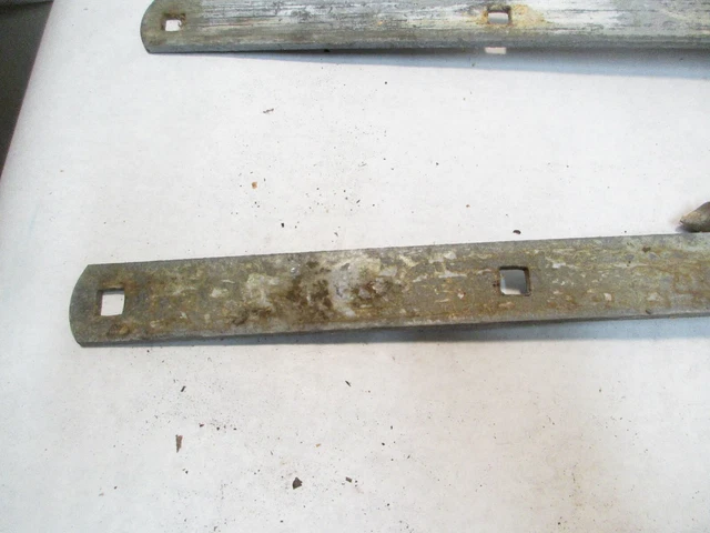 2 vintage 15" Strap Hinges with 5.25" Hinge Bolts 11