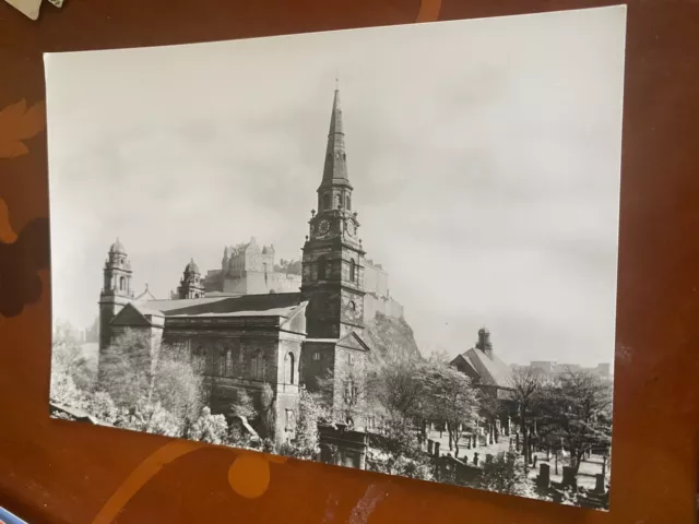 St Cuthbert Castle In Background. Edinburgh. Black &White Postcard 18 Real Photo