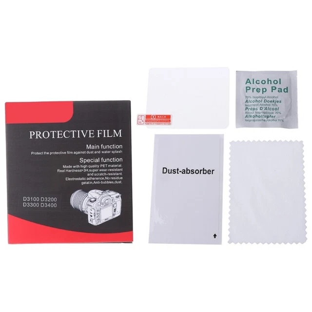 Screen Protector Tempered Glass Camera LCD Guard Cover Film For D3200 New